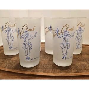 6 Howdy Colonel Howard Chandler Christy A Toast Frosted Glass Mint Julep Glasses